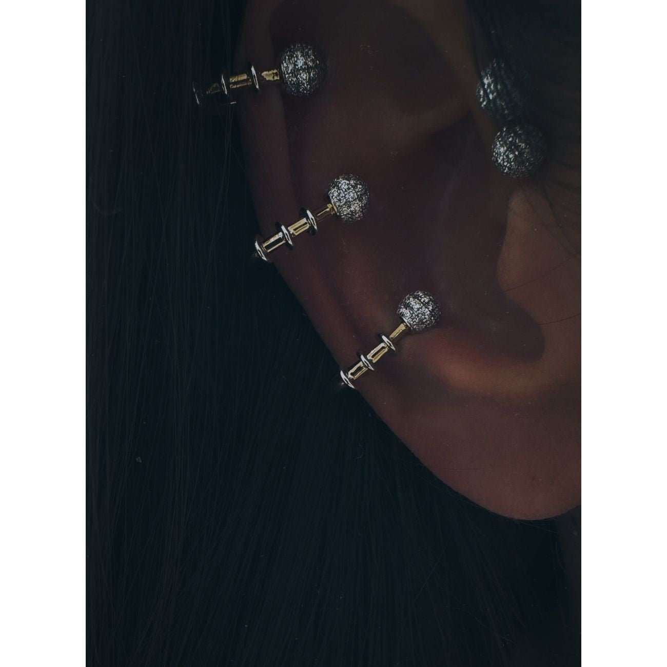 Punk Ball Pave Earcuff - MuffGem