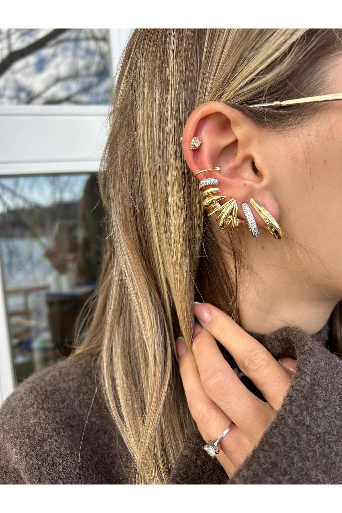 Tam Kulak Sarmalı Ear Cuff - MuffGem